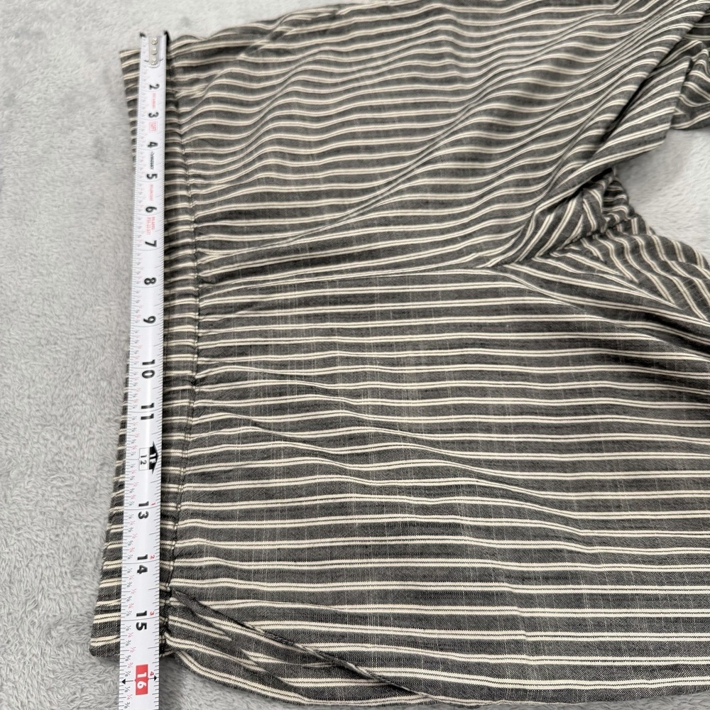 Marine Layer Allison Pant Womens Medium Gray Striped Boho Beach Minimalist 10185 - Picture 8 of 11